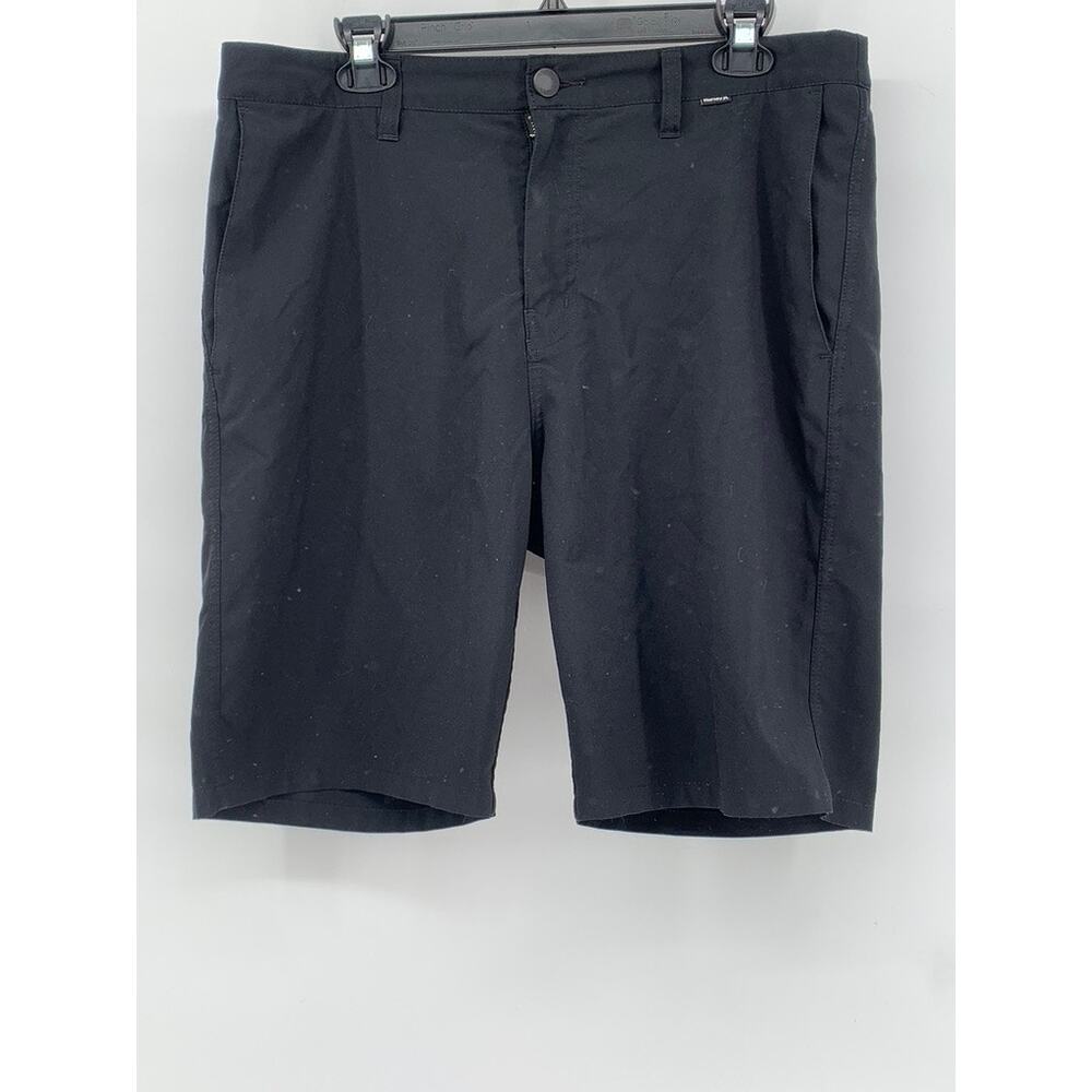HURLEY Men's Black Hybrid Straight Leg Walking Shorts SZ 32